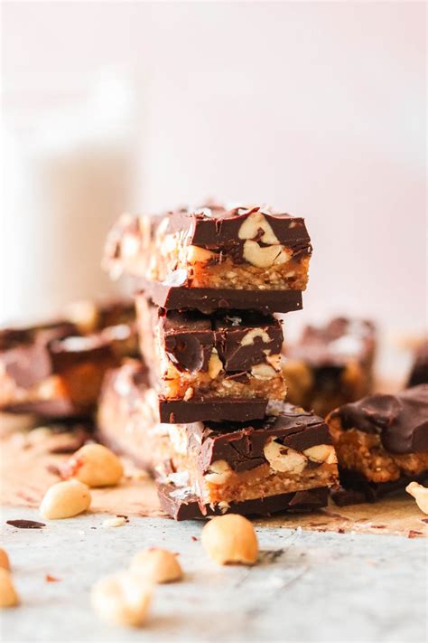 No Bake Homemade Vegan Snickers Bars Paleo Option