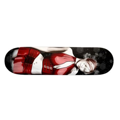 Sexy Pinup Girl Red Latex Custom Skateboard Deck Zazzle