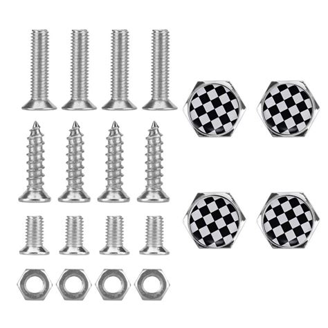 1 Set Chrome Metal Silicon Surface Anti theft Screws Car License Plate Bolts Frame Screws-in ...