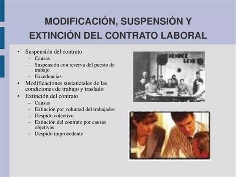 Ppt Modificaci N Suspensi N Y Extinci N Del Contrato Laboral