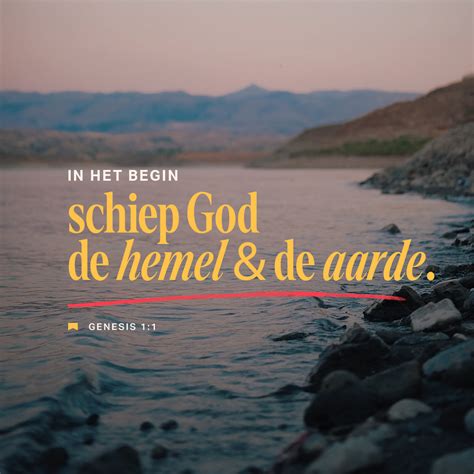 Genesis In Den Beginne Schiep God De Hemel En De Aarde De Aarde