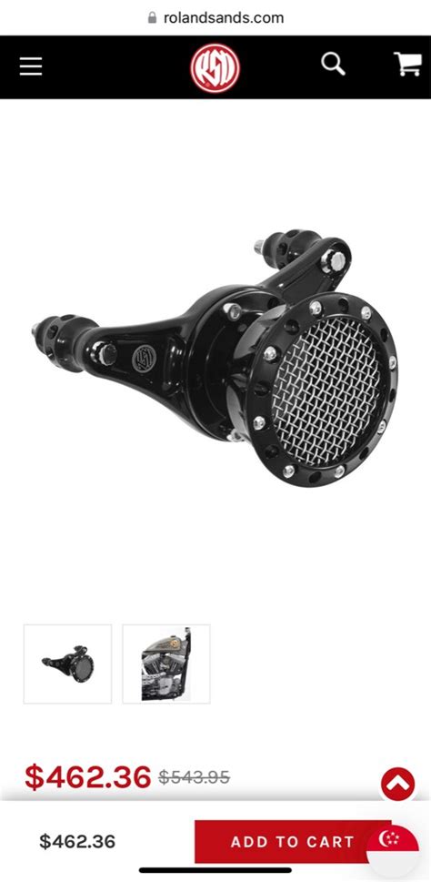 Roland Sand Design Air Filter Velocity Stack For Harley Davidson