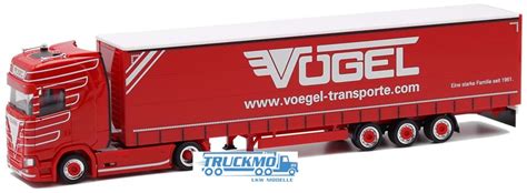 Herpa V Gel Transport Scania Cs Hd Megatrailer Gardinenplanenauflieger