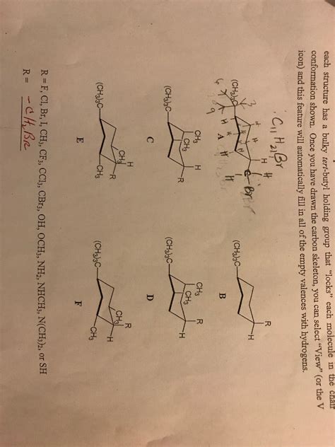 Solved Each Structure Has A Bulky Tert Butyl Holding Group