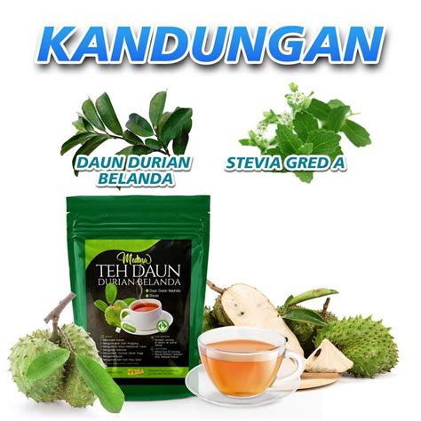 Medina Teh Daun Durian Belanda Soursop Leaves Tea Medina Tea Teh Medina