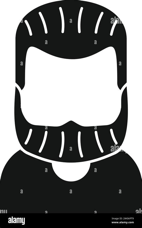 Big Face Beard Icon Simple Vector Individual Short Style Mature Face