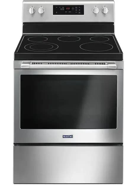 Maytag W11631076a 30 Inches Fingerprint Resistant Stainless Steel Freestanding Electric Range