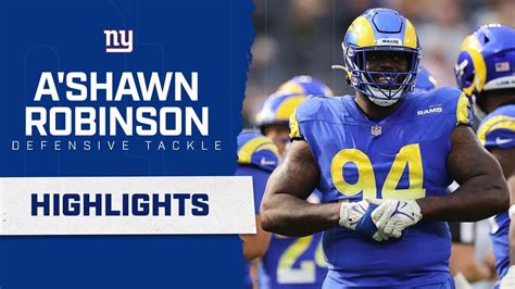 Highlights DL A Shawn Robinson S Top Career Plays New York Giants