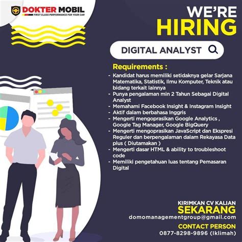 Lowongan Kerja Digital Analyst Di Pt Domo Management Group Jakartakerja