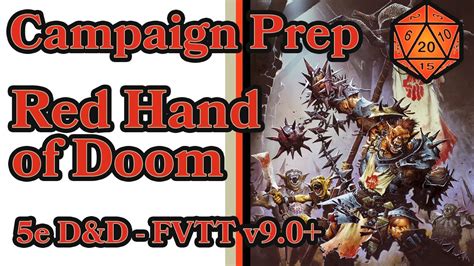 E D D Campaign Prep Red Hand Of Doom Foundry Vtt The Forge Vtt