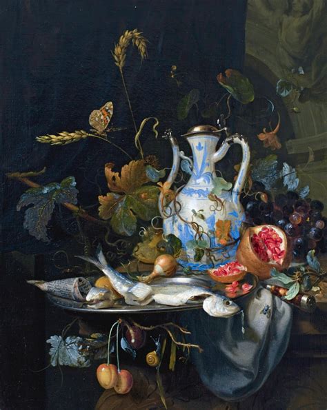 Still Life With Chinese Porcelain Jug 1686 Jan Mortel Dutch