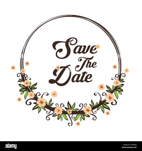 Save The Date Graphic Design Vector Illustration Stock Vector Image