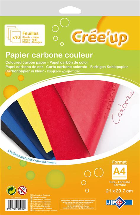 Pochette Feuilles A Papier Carbone Couleurs Assorties