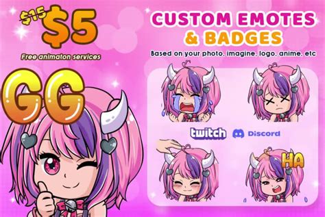 Create Chibi Emotes Animated Emotes And Badges For Twitch Or Discord