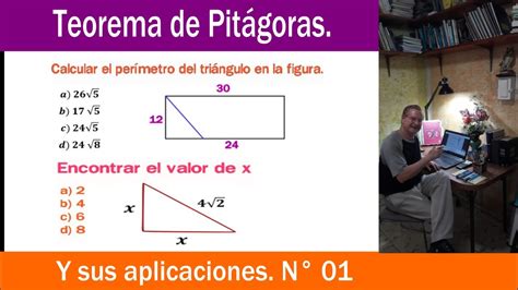 Teorema De Pitágoras Y Sus Aplicaciones N° 01 Youtube