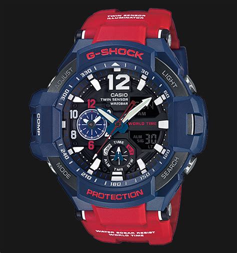 Casio G Shock Gravitymaster GA 1100 2ADR Twin Sensor WR 200M Red Resin