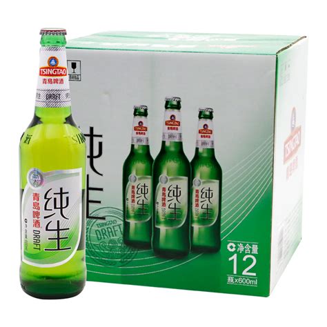 青島啤酒tsingtao啤酒 青岛啤酒 青岛纯生500ml12瓶箱 瓶装 纯生啤酒【价格 图片 品牌 报价】 苏宁易购昭武食品专营店