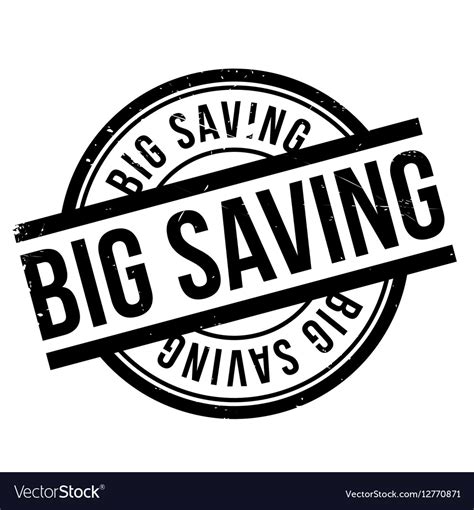 Big Saving Rubber Stamp Royalty Free Vector Image