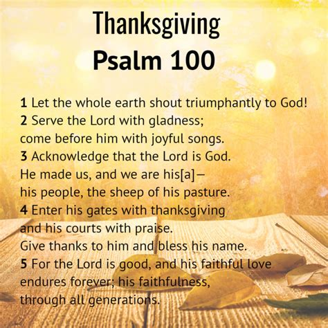 Psalm 100 Worksheet