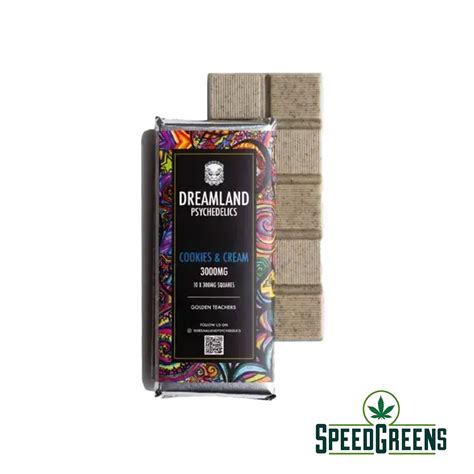 Dreamland Psilocybin Chocolate Bars 3000mg Speed Greens