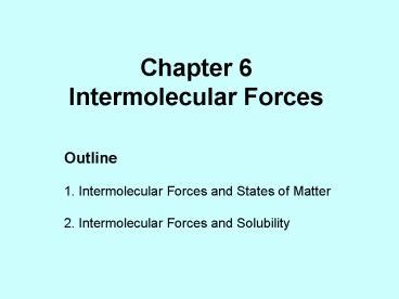 Ppt Intermolecular Forces Powerpoint Presentation Free To View Id