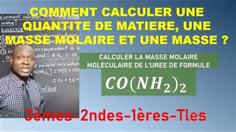 Chimie Apprendre Calculer Une Quantit De Mati Re Une Masse