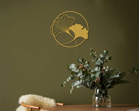 Ginkgo Leaf Metal Wall Art Metal Wall Decor Unique Wall Art Etsy