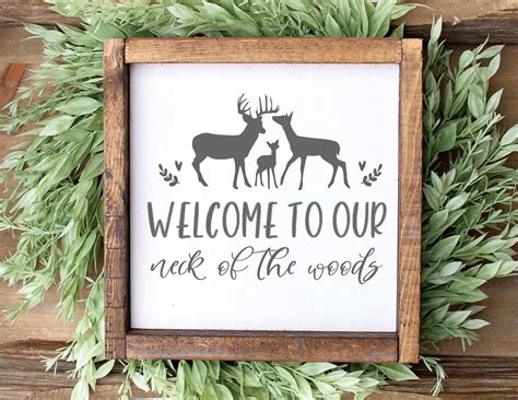 Welcome To Our Neck Of The Woods Svg Welcome Sign Country Etsy