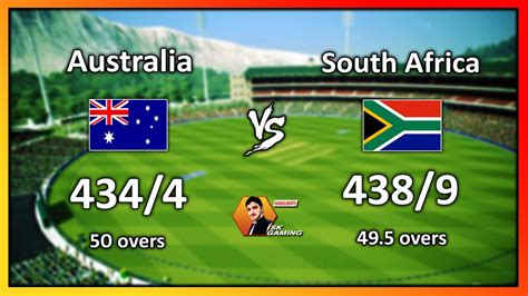 Highest Runs Chase In ODI History 434 Australia Vs South Africa 434