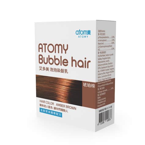 Atomy Bubble Hair Color Cream (Amber Brown) - 1 box (5packs) | Shopee ...