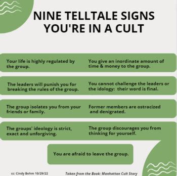 HOW TO KNOW IF YOU'RE IN A CULT by The Teaching Girl | TpT