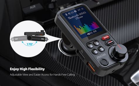 Nulaxy Transmissor FM Bluetooth Para Carro Adaptador De Carro