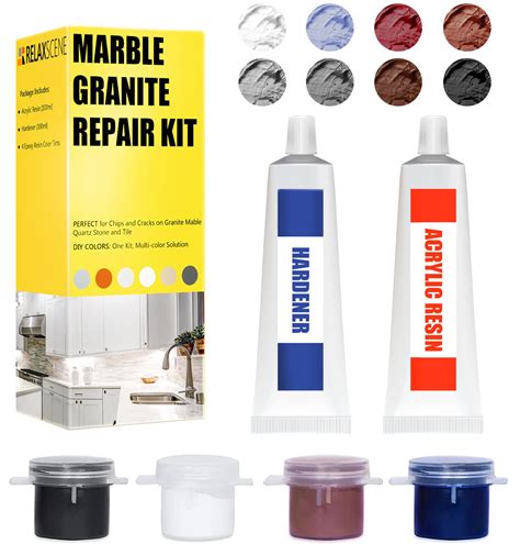 Marble Repair Kit - Epoxy Granite Repair Kit for Corian, Edge Chips ...