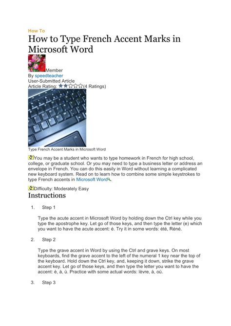 How To Type French Accent Marks In Microsoft Word Docest