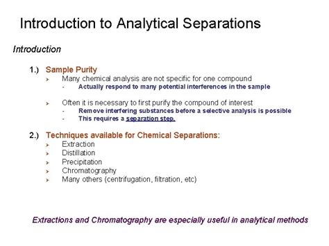 Introduction To Analytical Separations Introduction 1 Sample Purity