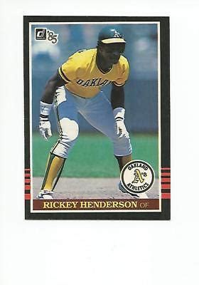 RICKEY HENDERSON 1985 Donruss Baseball Card 176 Oakland A S NR MT EBay