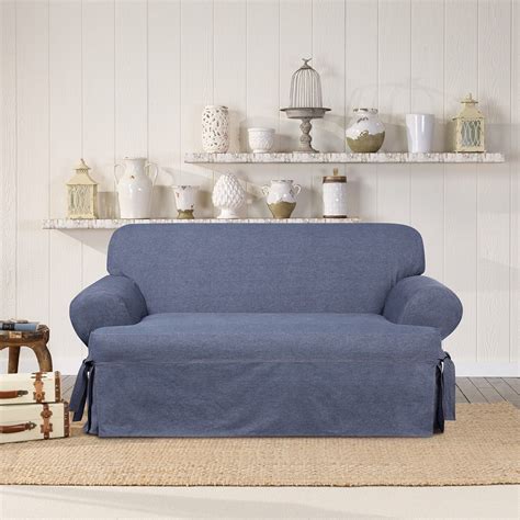 Authentic Denim T Loveseat Slipcover Indigo Sure Fit Image 2 Of 2