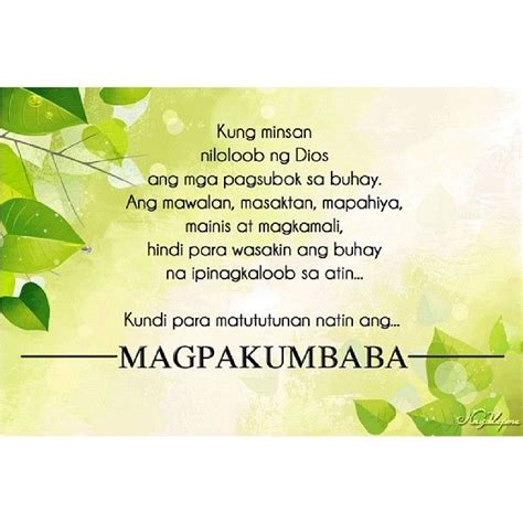 Humility | Prayer quotes, Faith bible, Tagalog quotes