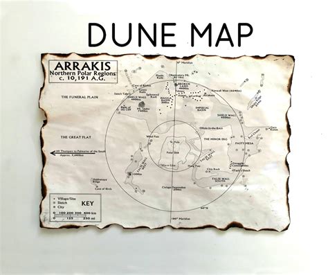 Mapa De Dune Mapa De Arrakis De Las Regiones Polares Del Norte Mapa