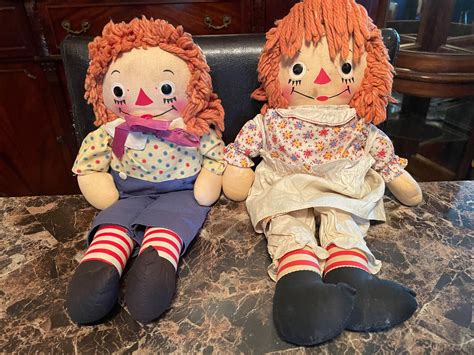 Vintage Raggedy Ann And Andy Dolls Georgene Johnny Gruelle S Raggedy Ann And Andy Ebay