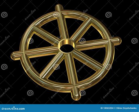 Buddhist Wheel Symbol Dharmachakra Stock Illustration Illustration