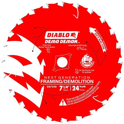 DIABLO 7 1 4in 24 Teeth Demo Demon Framing Demolition Circular Saw