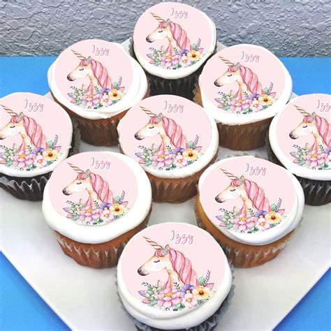 Unicorn Edible Cupcake Toppers Deezee Designs