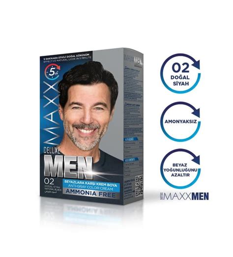 Maxx Deluxe Men Saç Boyası 02 Doğal Siyah