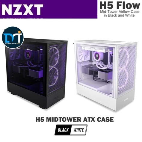 Jual Nzxt H Flow Compact Tempered Glass Mid Tower Atx Gaming Case