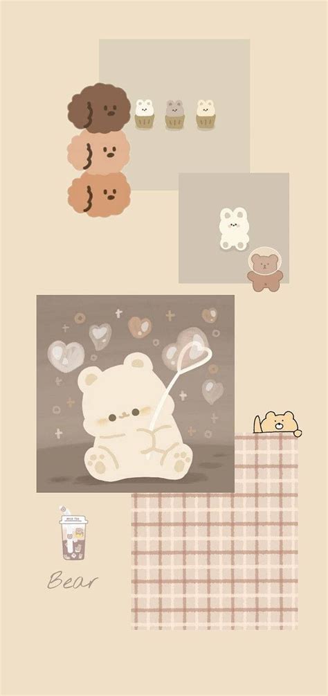 Top More Than 77 Aesthetic Cute Bear Wallpaper In Cdgdbentre