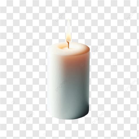 3d Image Of A White Burning Candle On Transparent Background 3d Image