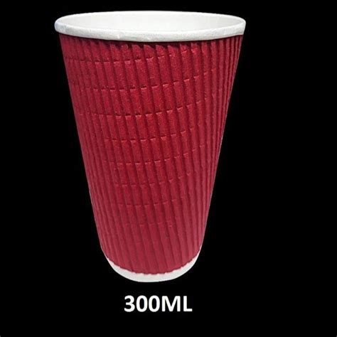 300 Ml Red Ripple Paper Cup Size 3 Inch H At Rs 5 Piece In Mumbai