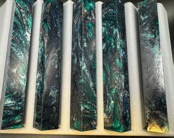 Pen Turning Blank Alumilite Resin Intense Abalone Diamond Pen