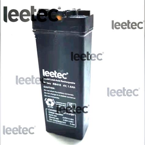 Rechargeable Battery Sealed Lead Acid 4V 1 6Ah 2 Pcs LEETEC RB416